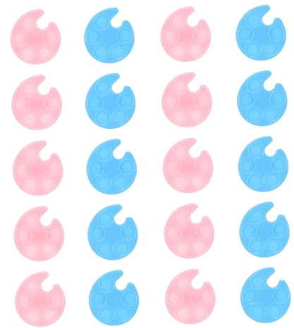 Ipetboom 20pcs Nail Art Ring Palette Nail Sample Paint Tray Palette Mixing Tray