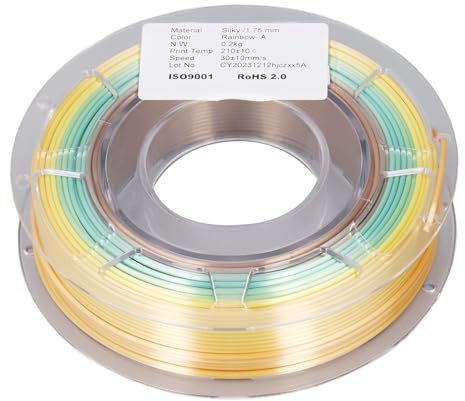 Schnell Wechselndes, Mehrfarbiges, Seidenmattes, 1,75 Mm Dickes, Glänzendes PLA-Filament für FDM-3D-Drucker und -Stifte, Kompatibel mit Comgrow Ender, SUNLU, DO3D, MYNT3D, AMS.
