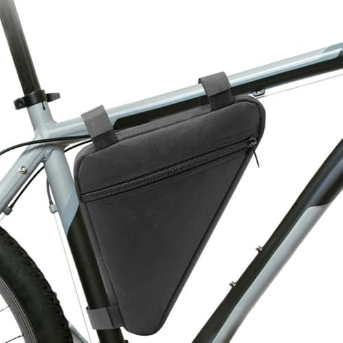 JchEnye 1 Pezzo Triangle Bike Bag, Bicicletta Tubo Anteriore Telaio Borsa Impermeabile (Nero)