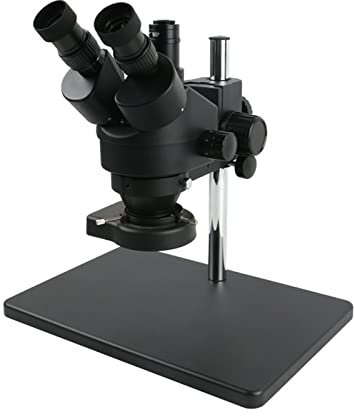 OutFyt 7-45x Körper Continuous Zoom Trinocular Stereomikroskop Metallhalterung 56 Lampen-Korn-Ring-Lichtquelle,Präzision & Komfort