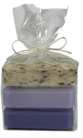 Le Véritable - Savon Artisanal Chant de Lavande - Lavande de Provence - Lot de 3 x 125g - Olive, Ambrée, Fleurs Exfoliant - Bio Naturel, Visage & Corps, Fabriqué en France