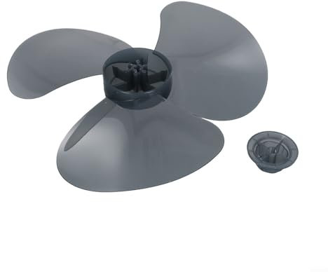 Eawfgtuw 12 Inch PP Fan Blade Replacement Parts Three-wing Design Suitable For Electric Vertical Floor-standing Wall-mounted Table Fan Heat-resistant Low Noise Operation(Transparent Black)