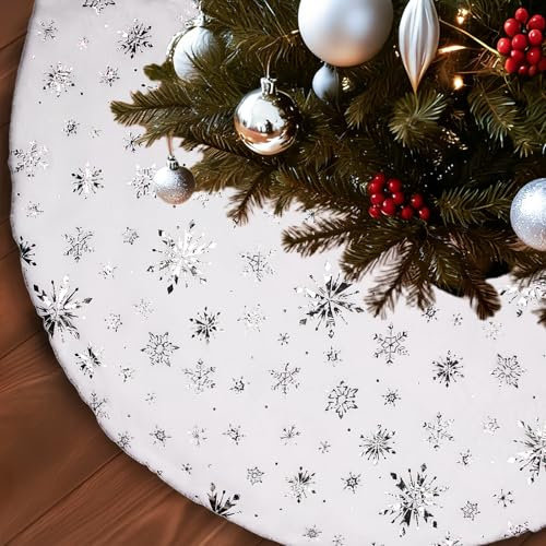 ACTOYS Weihnachtsbaum Decke, 120cm Christbaumdecke, schöne Weihnachtsbaum Rock, weich Weihnachtsbaumdecke rund, Weihnachtsschmuck, Tannenbaum Deko, schöne Decke für den Weihnachtsbaum