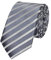 Fabio Farini - Elegante Herren Krawatten gestreift 6cm/8cm Breite - Männer Schlips als Geschenk oder Anlässe dunkelgrau silber 8cm