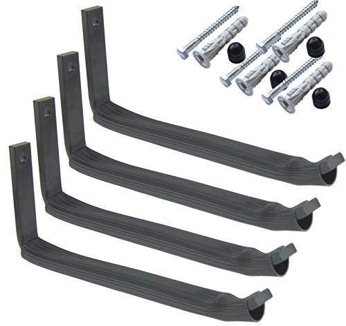 4U® 4 x XL Reifenhalter 21cm, 30kg, (8x20mm) Reifenwandhalter Wandhalterung Reifen Felgen Felgenbaum Halter