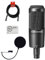 Audio-Technica AT2050 Multi-Pattern Condenser Microphone Bundle with Pop Filter, XLR Cable, Polishing Cloth