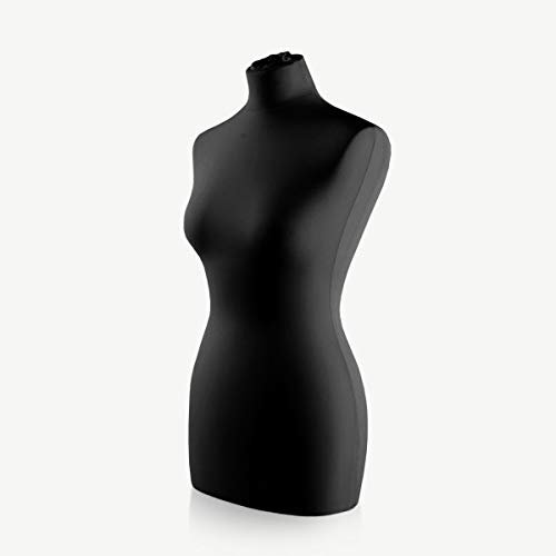 LUCCESI | Schneiderpuppe | zum Probierpreis! | Size S - XL (Female ♀) | Ersatz-Torso Größe L (40-42) | Wechselbezug schwarz | Zubehör | Damen Schaufensterpuppe