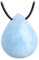 Budawi® blauer Aquamarin Edelstein Cabochon Anhänger Kettenanhänger