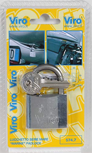 Viro 30057300007000 Lucchetto Inox da 30, Silver