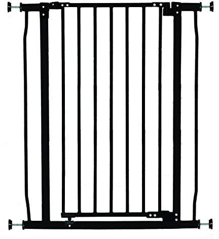 Dreambaby Liberty Extra-Tall Baby Safety Gate - Pressure Mounted Security Gates - Fits Openings from 75-81cm Wide - 93cm Tall - Black - Model G1962