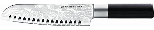 Felix SOLINGEN 506007 Absolute ML Santoku-Messer – Kullenschliff - 67 Lagen japanischer Damast-Stahl - Made in Germany