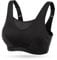 WingsLove Women's High Impact Sports Bra High Support Wireless Adjustable Plus Size for Large Breasts Black