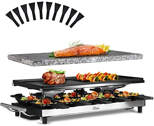 Artestia 1500W Large Size Raclette Cheese Grill