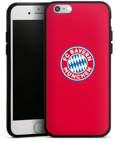 DeinDesign Silikon Hülle kompatibel mit Apple iPhone 6 Case schwarz Handyhülle FC Bayern München FCB Logo