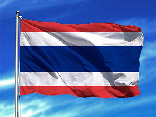 Oedim Bandera de Tailandia 85x1,50cm | Reforzada y con Pespuntes | Bandera con 2 Ojales Metálicos y Resistente al Agua