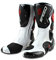 Stivali Moto da Pista Racing Professionale Antiscivolo Traspirante Impermeabile (Bianco, 41)