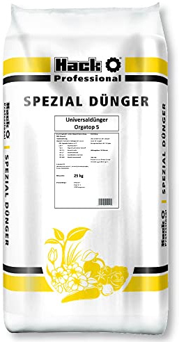 HACK PROFI Orgatop 5 Universaldünger 25 kg Gemüsedünger Rasendünger Profi