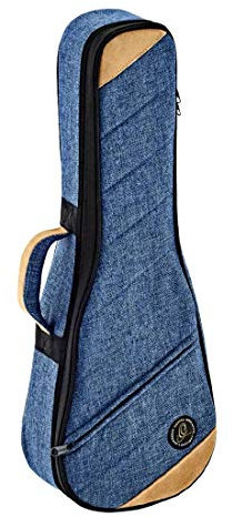 Ortega Guitars Ukulele Soft Case - Tasche für Konzert Ukulele - Höhe 64 cm - Breite 22 cm - Baumwolle / Leinen, Blau (OSOCAUK-CC-OC)