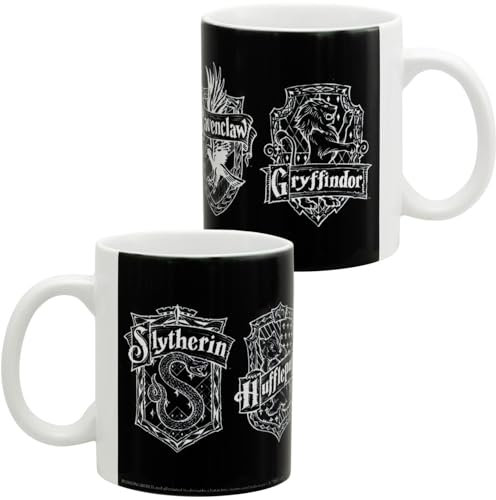 Harry Potter Tasse - 4 Häuser Kaffeetasse Becher Kaffeebecher aus Keramik 320 ml