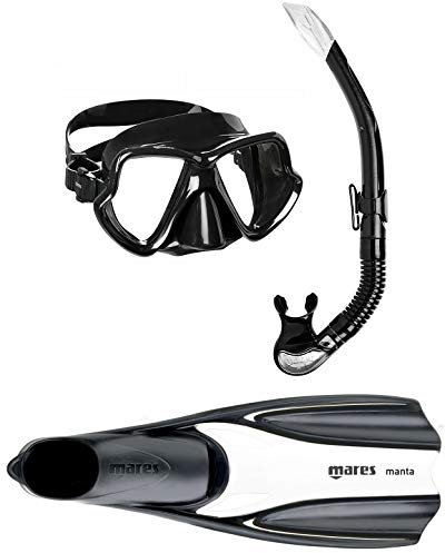 Mares Wahoo + Manta Schnorchelset (schwarz-weiß, 40/41)