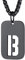 FindChic Schwarzer Kettenanhänger Militärischen Erkennungsmarke Alphabet B Kette mit Namen Gravur Freundschaftskette für Paar Pärchen