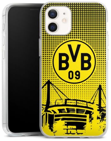 Silikon Hülle kompatibel mit Apple iPhone 12 Case transparent Handyhülle Stadion BVB Borussia Dortmund