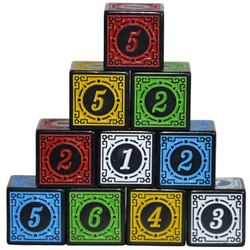 SmartDealsPro D6 Sechsseitige Würfel, 16 mm, für DND, MTG, PRG, Wow, Tischspiele, Mathematikunterricht, 10 Stück, Gemischte Farbe