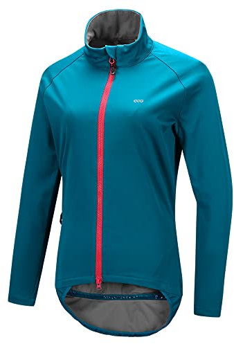 33,000ft Damen Fahrradjacke, Wasserdichte,Winddicht und Atmungsaktiv Jacke mit Reflexstreifen fur Laufen, Wandern und Bergsteigen Blau 40