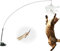 Eastlion Juguetes con Plumas para Gatos con Campana y Ventosa, Varita Gatitos Interactivos para Interior Ejercitar y Jugando