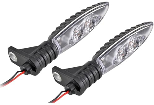 NATGIC 1 Paar Motorrad Frontblinker Bernstein, Motorrad Frontblinker Blinker für B-MW F650GS F700GS F800G F800R F800S F800ST HP2 Sport K1200R K1300R R1200GS R1200R - Klarglas