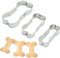 SZXMDKH Keksausstecher-Set, 3 Stück Edelstahl Kreis Keksausstecher Donut Ausstecher Set zum Backen von Teig Gebäck Keksformen—Knochenform