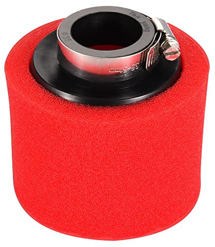 GOOFIT 35mm Filtro Aria Doppia Spugna Rosso Dritto Bocca Sostituzione Per 50cc 70cc 90cc 110cc 125cc Moto Kart Atv Quad Dirtbike
