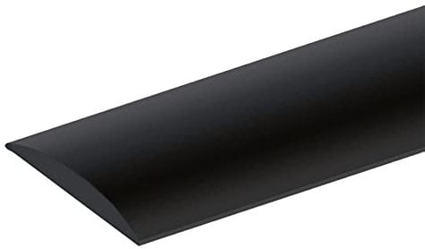 2M Striscia di Transizione per Pavimenti in Laminato Striscia di Soglia Profilo di Transizione Autoadesivo PVC e Vinile, Striscia di Giunzione per Pavimenti, 4cm Nero