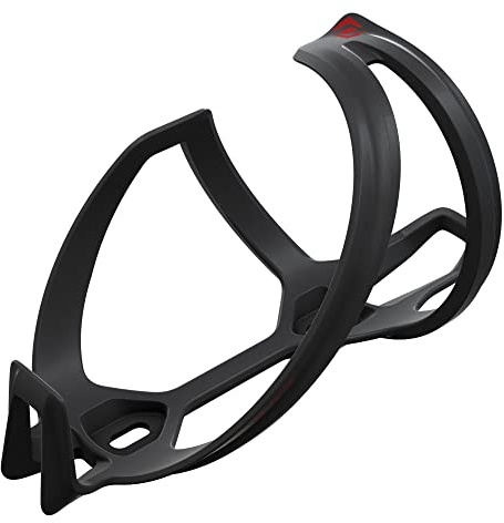 Syncros Tailor Cage 1.0 Fahrrad Flaschenhalter Links matt schwarz/rot