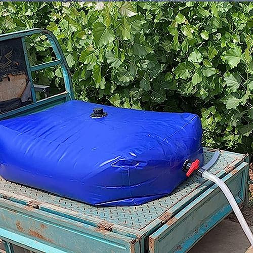 Wassersack Beutel Wasserbehälter Träger Faltbar Wasserspeicherblase mit Wasserhahn, Blau Weicher Wasserbeutelträger für Camping, Garten, Wohnmobil, Landwirtschaft, Bewässerung, 240 350 500 670 1000 15