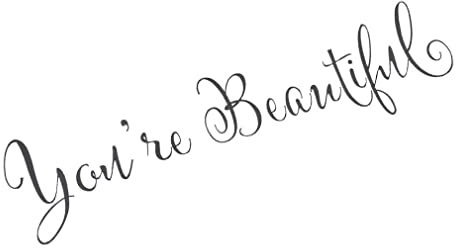 Adesivo da parete con scritta You Are Beautiful per bagno, decorazione a specchio