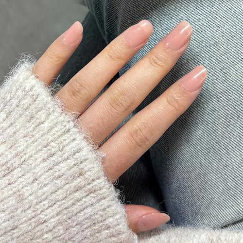DANNI & TONI Halb ausgehärtete Gel Nagelfolien (Tint Nude) Nude-rosa Glitzer Einfarbig uv gel nagelfolie Nageldesign nagelfolie uv härtend Wraps 28 Aufkleber