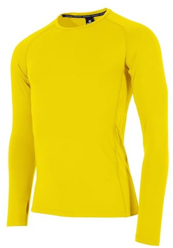 Stanno Thermoshirt Long Sleeve - Core Baselayer Langarmshirt - Kompressionsshirt - Enge Passform - Shirt mit Langen Ärmeln - Belüftend - Gelb - Größe S