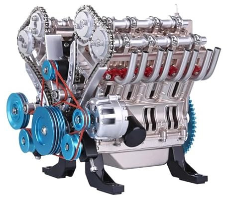 V8 Motor Metall Modellbausatz, Engine Motor Modell Simulation Modell Mechanischer Motor 660 Teile mit Funktionsfähiges, Engine Kit für Auto Fans Erwachsene
