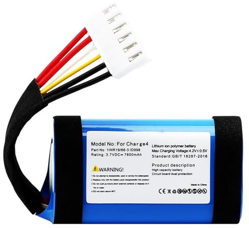 Fayerkar Batteria di ricambio per JBL Charge 4 altoparlanti Bluetooth portatili 1INR19/66-3, ID998, IAA011NA, SUN-INTE-118 Wireless Soundbox 7800 mAh。(Non applicabile alla Charge 4Q)