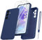 Qasyfanc Cover Protezione Fotocamera per Samsung Galaxy A55 con 2 Pezzi Vetro Temperato, Custodia Samsung A55 5G Silicone Morbida, Antiurto, Sottile, Blu