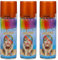 Spray Temporal con Color para Cabello - Efecto Vibrante, Fácil Lavado, Apto para Todos los Tipos, Secado Rápido, Ideal para Fiestas y Eventos, 125ml (Color Oro Rosa, 3 unit)