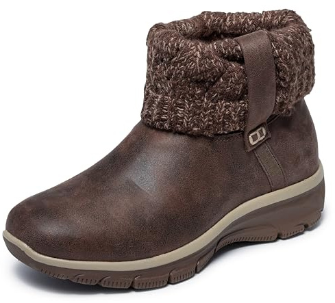 Skechers Easy Going-Cozy Weather Damen-Stiefelette, 2 Hände frei, Schokolade, 38.5 EU