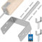 KOTARBAU® 2er Set Pfostenträger zum einbetonieren U 151 mm Feuerverzinkt Stahl Betonanker für Holzpfosten Riffelstahl Pfostenanker Bodenhülse Pfostenschuh Zaunpfosten Holz