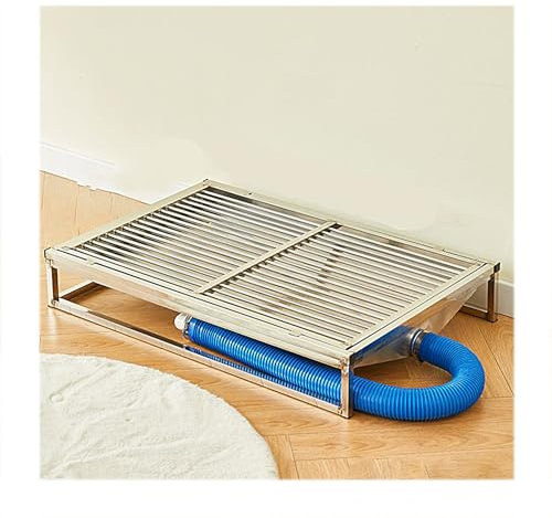NJDQFA Welpentoilette Trainingsunterlage,Hundetoilette Einfaches Waschen Mit Tablett,Edelstahl Hundeklo Für Zuhause,90 * 60cm