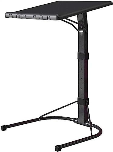 Folding Laptop Table Black With Adjustable Height And Tilt Angle Portable Gaming Computer Desk Tablet Stand Rolling Table