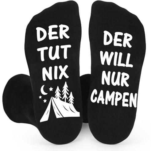Cadimus Lustige Socken Herren 43-46, Geschenkideen Männer, Schwarze Socken mit Worten, Geburtstagsgeschenk Socken, für Männer Papa Opa