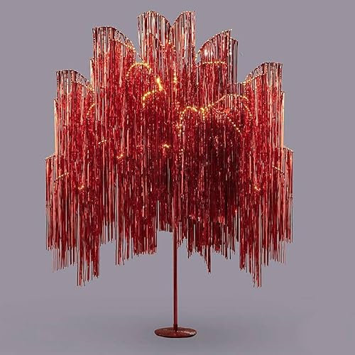 EDG Enzo De Gasperi Albero di Natale Led Frange 2.160 Microled H 300 Cm D 160 Cm Red