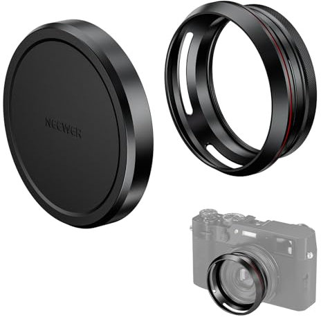 NEEWER Runde Gegenlichtblende für X100V/X100VI, verhindert Streulicht und Reflexionen, Nicht kompatibel mit herkömmlichen Rundfiltern, schwarz, CA086