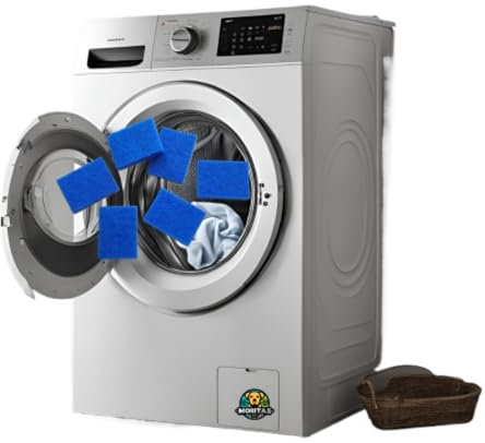 Tierhaarentferner für Wäsche, Hundehaarentferner Katzenhaarentferner für Waschmaschine und Trockner - Wiederverwendbarer Haar- und Fusselfänger - Haarwäsche, Waschmaschinen-Reinigungsschwämme - 6 Pack